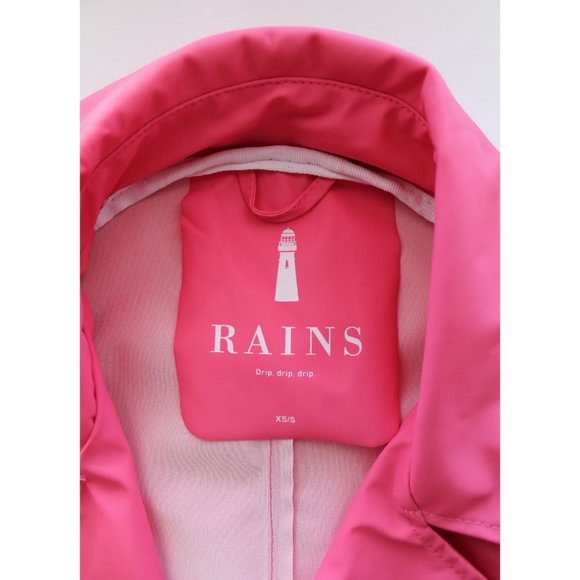 RAINS Waterproof Lightweight Belted Jacket Pink Size XS/ S - Picture 6 of 8